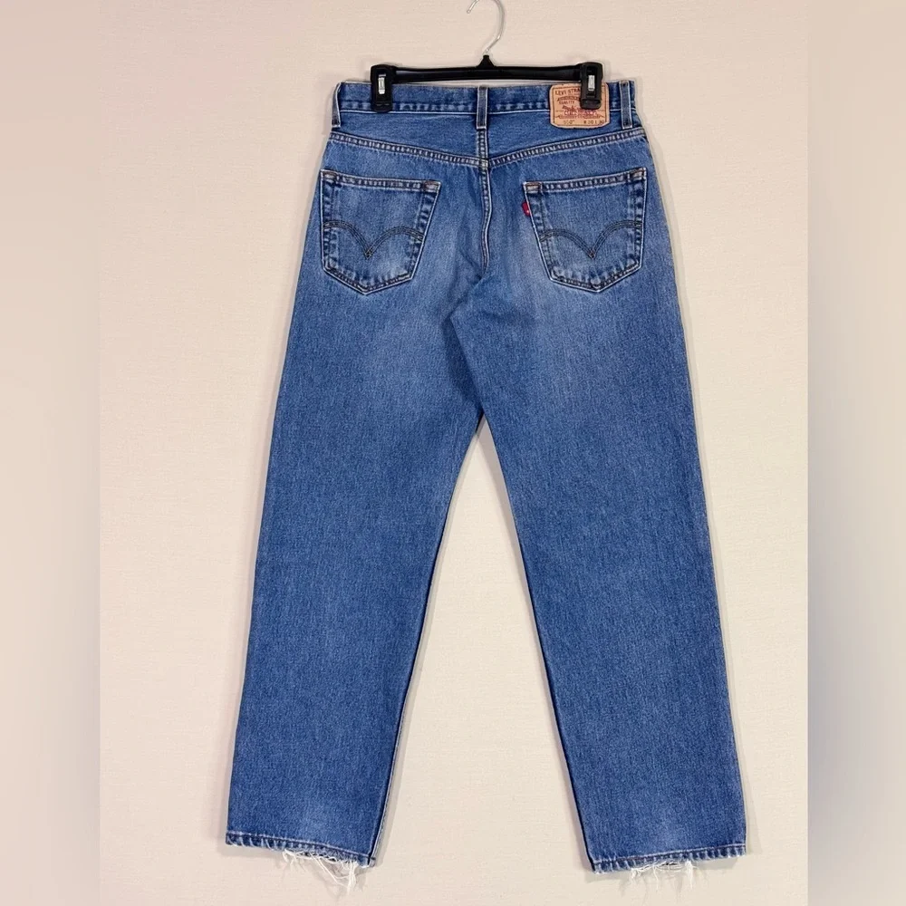Levi’s 550 Relaxed Fit Jeans Light Wash Vintage Y2K Raw Hem W30 L30